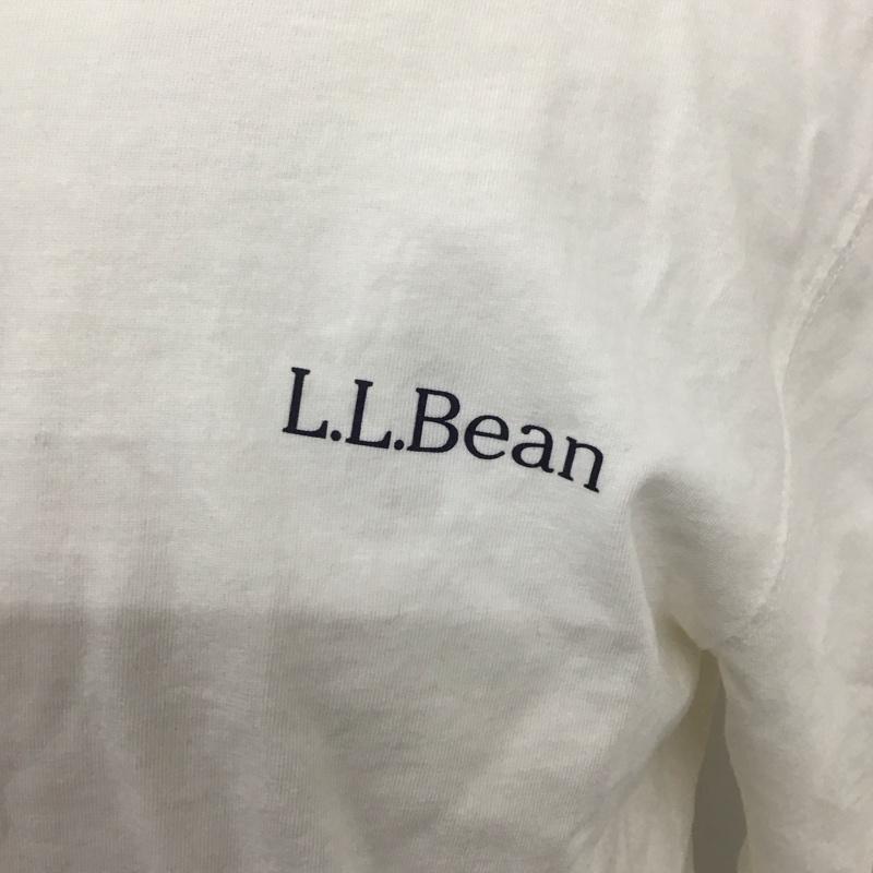 エルエルビーン L.L.Bean カットソー 長袖 長袖カットソー プリントカットソー クルーネック L ロゴ、文字 白 / ホワイト /  メンズ USED 古着 中古 10125785