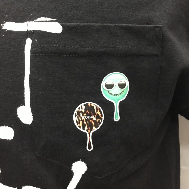 トゥデイエディション TODAY edition Tシャツ 半袖 半袖カットソー プリントTシャツ クルーネックカットソー M ロゴ、文字 黒 / ブラック /  メンズ USED 古着 中古 10112325