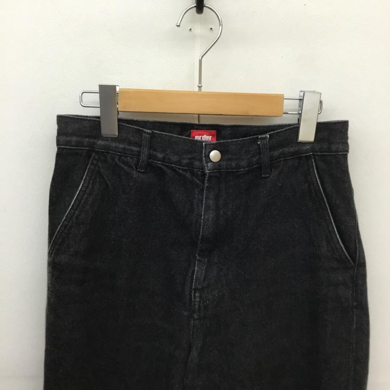 ＵＳＥＤ古着 USED/古着 パンツ デニム、ジーンズ order 0rder-001-3 loose denim pants one wash S 無地 ダークグレー / ダークグレー / X 黒 / ブラック /  レディース USED 古着 中古 10139166