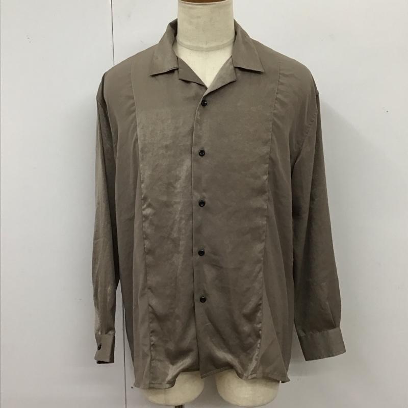 ハレ HARE シャツ、ブラウス 長袖 長袖シャツ カラーシャツ 無地シャツ 長袖カットソー M 無地 茶 / ブラウン /  メンズ USED 古着 中古 10119018