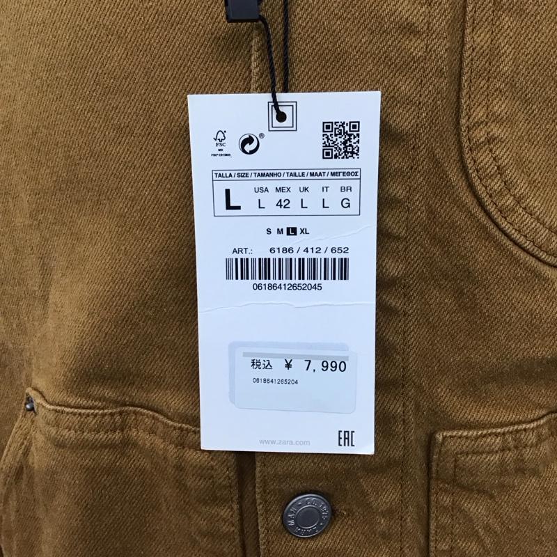 ザラ ZARA ジャケット、上着 ジャケット、ブレザー 6186 412 652 L 無地 茶 / ブラウン /  メンズ USED 古着 中古 10119117