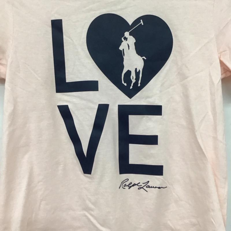 ラルフローレン RALPHLAUREN Tシャツ 半袖 PINK PONY S プリント X ロゴ、文字 桃 / ピンク /  レディース USED 古着 中古 10150856