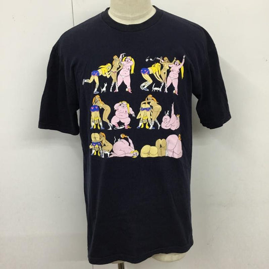シュプリーム Supreme Tシャツ 半袖 04SS Todd James Reas イラスト 女の子 L プリント 紺 / ネイビー /  メンズ USED 古着 中古 10119785