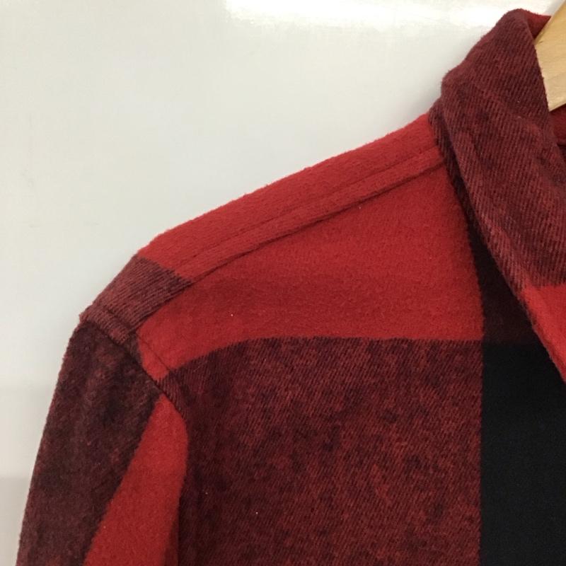 アバクロンビーアンドフィッチ ABERCROMBIE&FITCH シャツ、ブラウス 長袖 長袖シャツ チェックシャツ カラーシャツ 厚手 XS チェック 赤 / レッド / X 黒 / ブラック /  メンズ USED 古着 中古 10140733