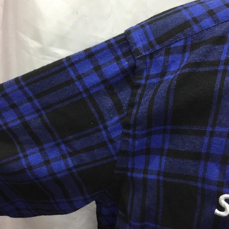 ウィンダンシー WIND AND SEA シャツ、ブラウス 長袖 eds-xxx-21a-05 ウィンダンシーゴッドセレクション21Aネルシャツ 長袖シャツ チェックシャツ XL チェック 黒 / ブラック / X 青 / ブルー /  メンズ USED 古着 中古 10106457