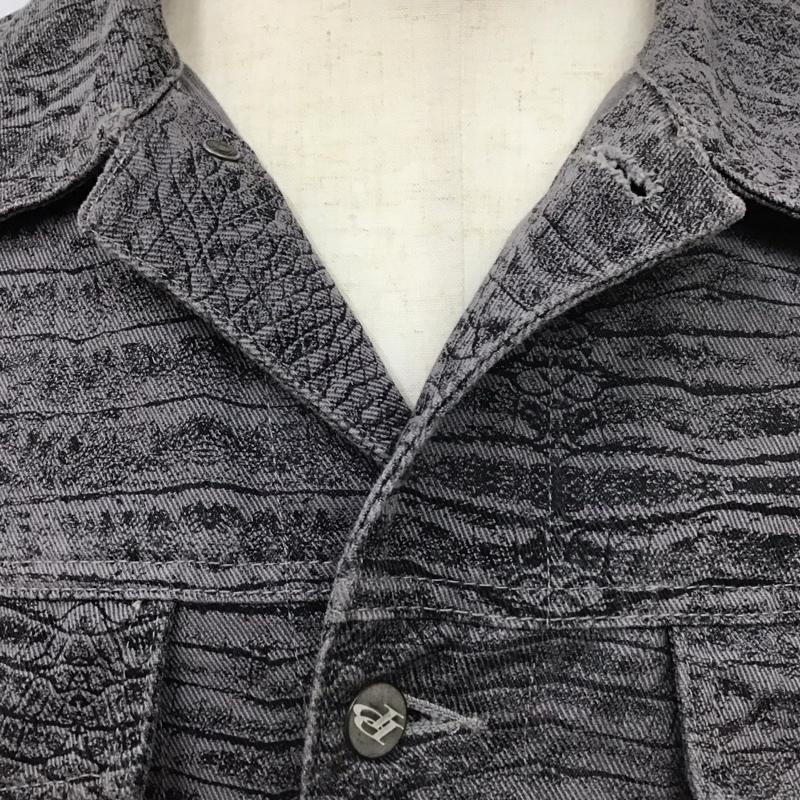 ペレペレ PELLEPELLE ジャケット、上着 ジャケット、ブレザー デニムジャケット Gジャン アウター カラージャケット XL 総柄 灰 / グレー /  メンズ USED 古着 中古 10112073