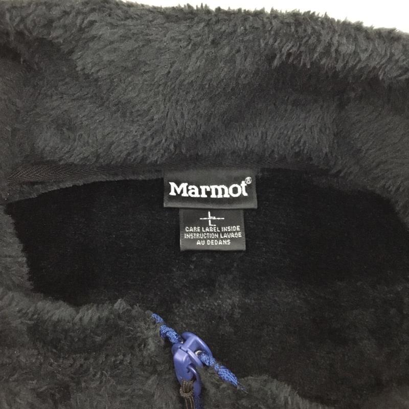 マーモット Marmot ジャケット、上着 ジャンパー、ブルゾン tomojl40ch MOONFLEECEJACKET アウトドア フリース セーター L ロゴ、文字 紺 / ネイビー /  メンズ USED 古着 中古 10112312