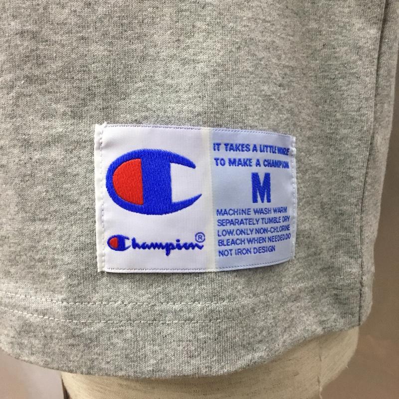 チャンピオン Champion Tシャツ 半袖 c3-z304 ショートスリーブTシャツ プリントTシャツ M ロゴ、文字 灰 / グレー /  メンズ USED 古着 中古 10116597