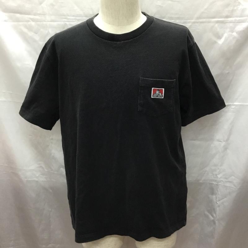 ベンデイビス BEN DAVIS Tシャツ 半袖 半袖カットソー プリントTシャツ クルーネックカットソー L ロゴ、文字 黒 / ブラック /  メンズ USED 古着 中古 10113280