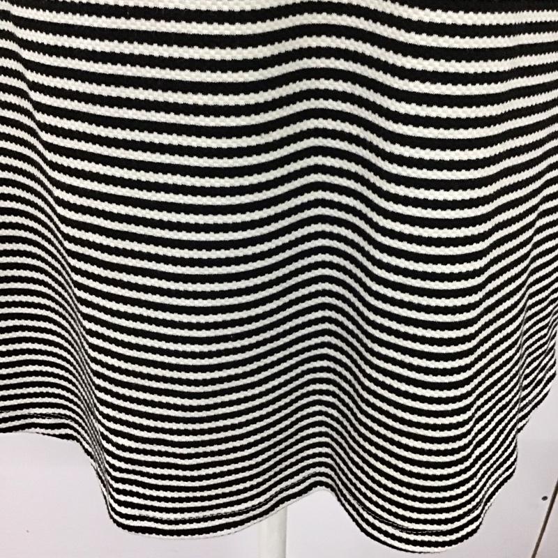 ザラ ZARA ワンピース ミニスカート 5580 086 064 オープンショルダー S ボーダー柄 白 / ホワイト / X 黒 / ブラック /  レディース USED 古着 中古 10115000