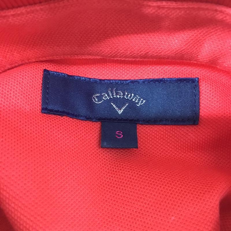 キャロウェイ CALLAWAY ポロシャツ 半袖 241-8251800 ゴルフウェア ストレッチ タグ付き S ロゴ、文字 赤 / レッド /  レディース USED 古着 中古 10135698