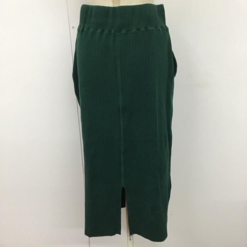 ローリーズファーム LOWRYS FARM スカート ロングスカート LFM50003TS ヘンケイワッフルカットスカート L 無地 緑 / グリーン /  レディース USED 古着 中古 10122452