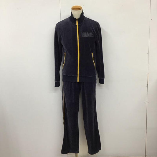 ナイキ NIKE セットアップ セットアップ 275833-420 ジャージ ジップアップジャケット ワイドパンツ 2点セット M ロゴ、文字 紺 / ネイビー /  メンズ USED 古着 中古 10117280