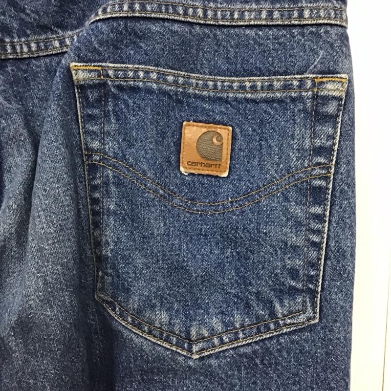 カーハート Carhartt パンツ デニム、ジーンズ デニムパンツ ワイドパンツ カジュアルパンツ ストレッチパンツ 無地 インディゴ / インディゴ /  メンズ USED 古着 中古 10141965