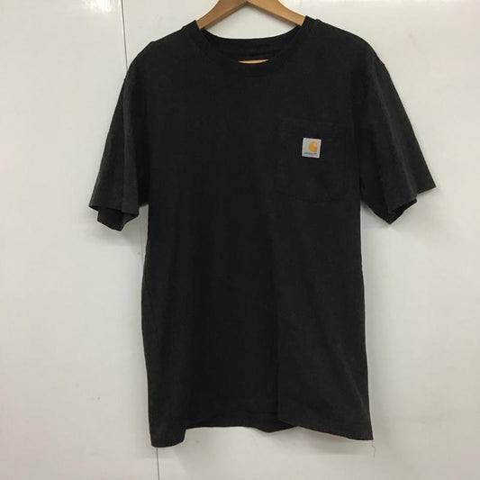 カーハート Carhartt Tシャツ 半袖 半袖カットソー 無地Tシャツ クルーネックカットソー S ロゴ、文字 黒 / ブラック /  メンズ USED 古着 中古 10131428