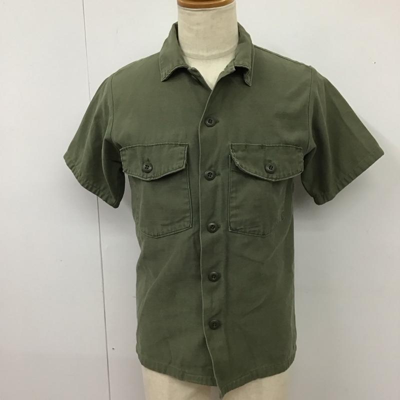 ミリタリー ミリタリー シャツ、ブラウス 半袖 ミリタリーシャツ 長袖シャツ ジャケット 無地 カーキ / カーキ /  メンズ USED 古着 中古 10115340