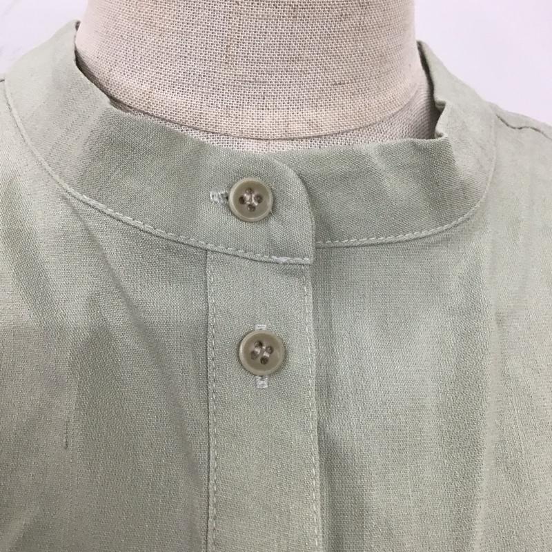 アーバンリサーチ URBAN RESEARCH ワンピース ロングスカート UR24-26O004 レイヤードシャツワンピース 長袖 タグ付き 38 無地 薄緑 / ライトグリーン /  レディース USED 古着 中古 10112256