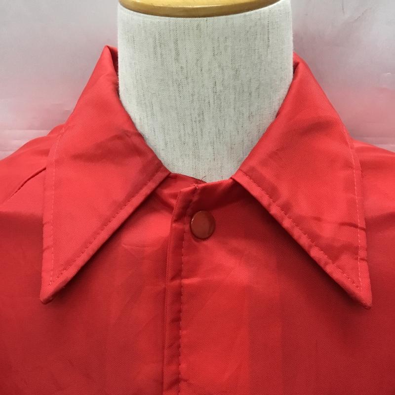 カレッジエイト パシフィック Collegiate Pacific ジャケット、上着 ジャケット、ブレザー ナイロンジャケット カラージャケット 前開きジャンパー カラージャンパー 裏起毛 S ロゴ、文字 赤 / レッド /  メンズ USED 古着 中古 10111619
