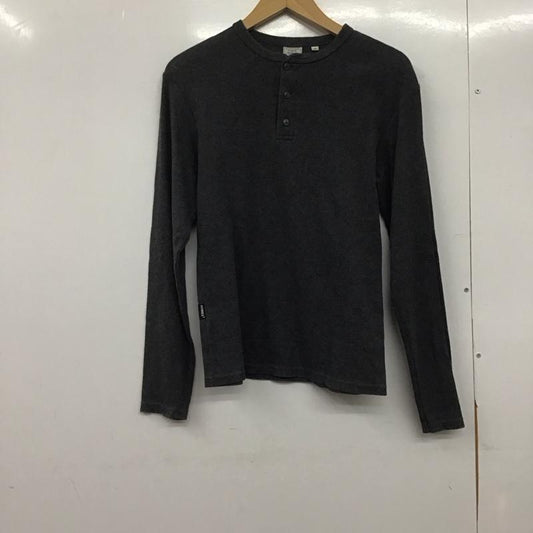 アヴィレックス AVIREX カットソー 長袖 ヘンリーネック M 無地 灰 / グレー /  メンズ USED 古着 中古 10145636