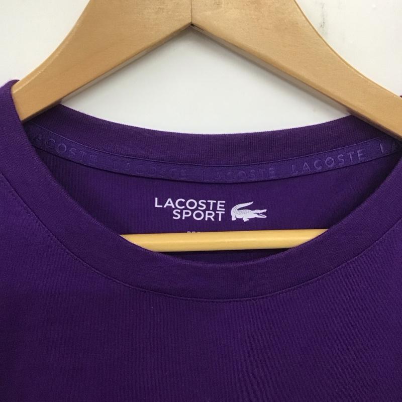 ラコステ LACOSTE Tシャツ 半袖 半袖カットソー プリントTシャツ クルーネックカットソー S ロゴ、文字 紫 / パープル /  メンズ USED 古着 中古 10138903