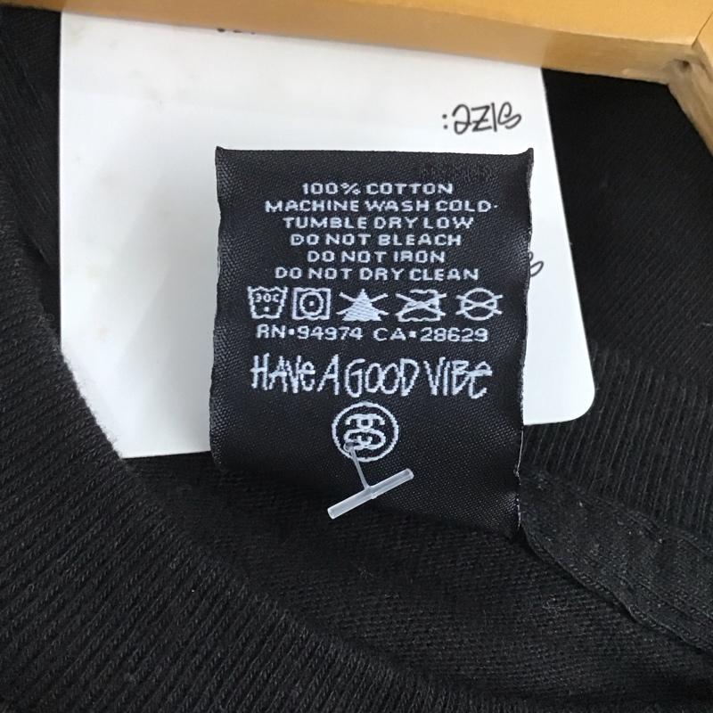 ステューシー STUSSY Tシャツ 半袖 半袖カットソー プリントTシャツ クルーネックカットソー S プリント 黒 / ブラック /  メンズ USED 古着 中古 10134056