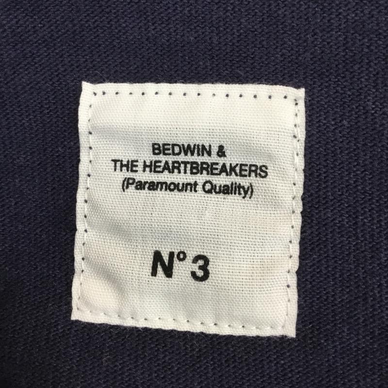 ベドウィン アンド ザ ハートブレイカーズ BEDWIN & THE HEARTBREAKERS カットソー 七分袖 3/4 SLEEVE BASEBALL TEE BABE 3 無地 ベージュ / ベージュ / X 紺 / ネイビー /  メンズ USED 古着 中古 10125400