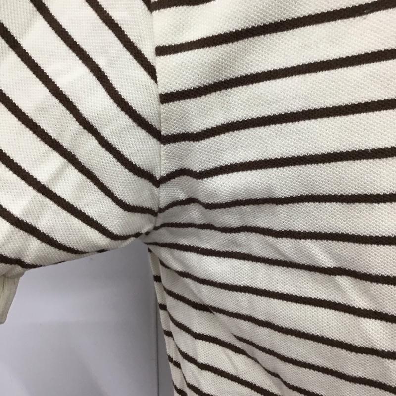 ポロバイラルフローレン Polo by RALPH LAUREN ポロシャツ 半袖 半袖ポロシャツ カラーシャツ 半袖カットソー M ボーダー柄 ベージュ / ベージュ / X 茶 / ブラウン /  メンズ USED 古着 中古 10114189