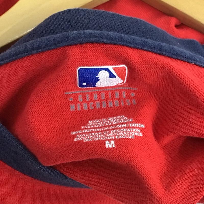メジャーリーグベースボール MLB Tシャツ 半袖 M 無地 X プリント 赤 / レッド /  メンズ USED 古着 中古 10130155