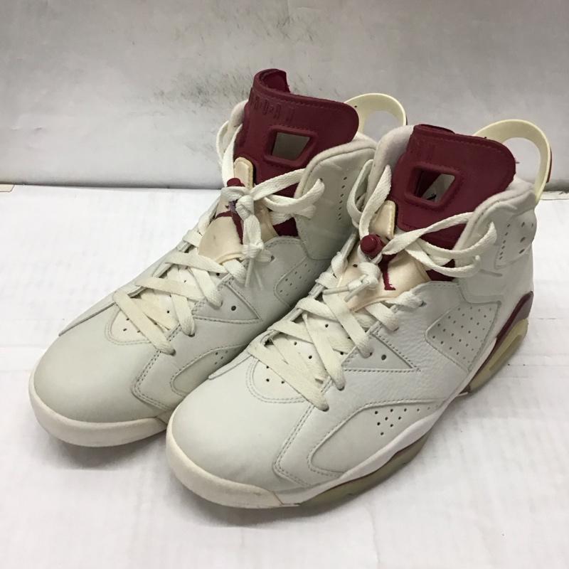 ナイキ NIKE スニーカー スニーカー 384664-116 AIR JORDAN 6 RETRO 27cm 27.0cm ロゴ、文字 白 / ホワイト / X えんじ / ワインレッド /  メンズ USED 古着 中古 10114254