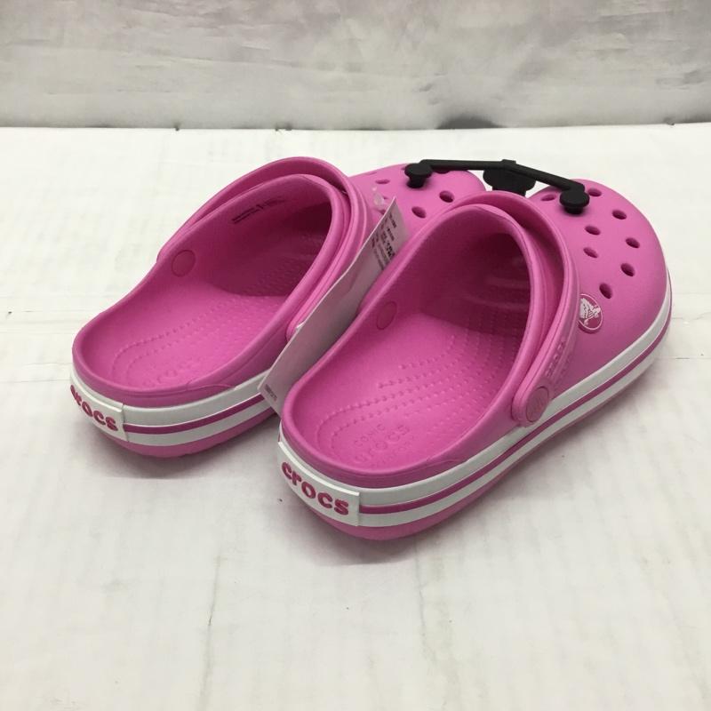クロックス crocs シューズ シューズ crocband clog k 18.5cm 18.5cm 無地 桃 / ピンク /  ガールズ USED 古着 中古 10122295