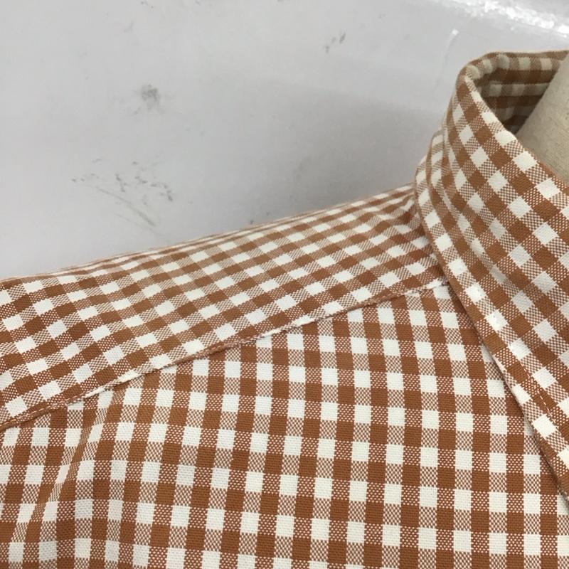 エディーバウアー Eddie Bauer シャツ、ブラウス 長袖 ボタンダウン 胸ポケット S チェック 白 / ホワイト / X 茶 / ブラウン /  メンズ USED 古着 中古 10112916