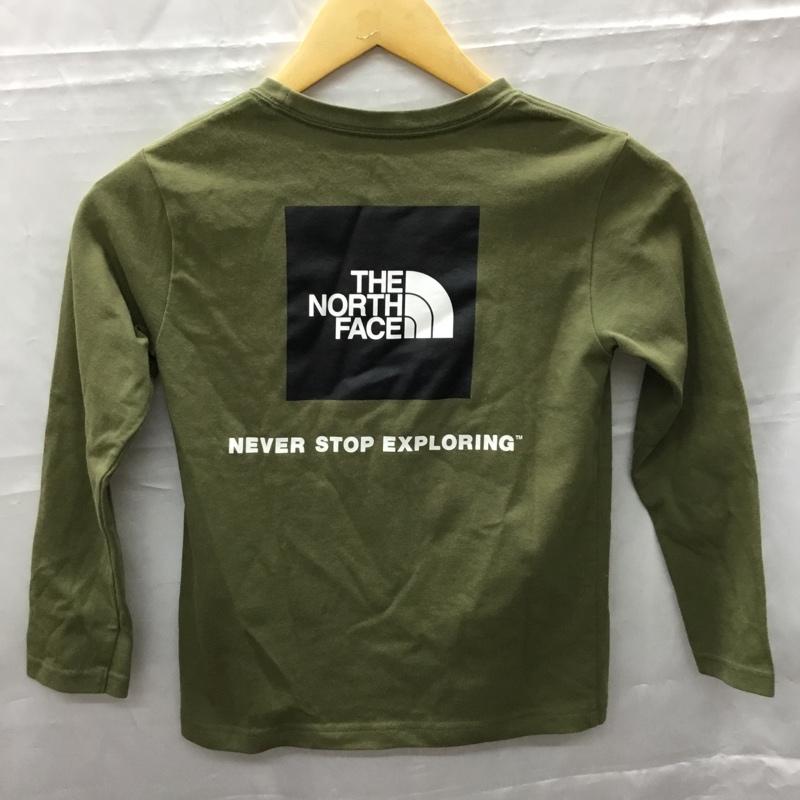 ザノースフェイス THE NORTH FACE Tシャツ 長袖 NTJ82020 ロングスリーブスクエアロゴティー キッズ 130 130cm ロゴ、文字 カーキ / カーキ /  ボーイズ USED 古着 中古 10107445