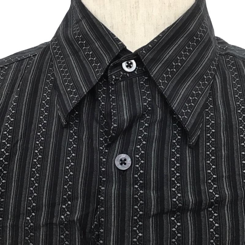 古着 USED シャツ、ブラウス 長袖 claiborne XL ストライプ 黒 / ブラック / X カーキ / カーキ /  メンズ USED 古着 中古 10107665