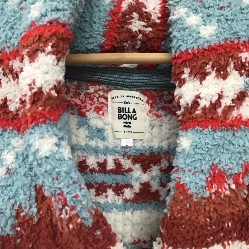 ビラボン BILLABONG カーディガン 長袖 長袖カーディガン コンチョ アウター L 総柄 マルチカラー / マルチカラー /  メンズ USED 古着 中古 10145706