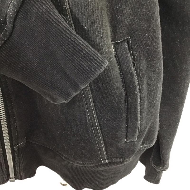 ボルコム VOLCOM パーカー 長袖 長袖パーカー フード付きパーカー ジップアップパーカー M ロゴ、文字 黒 / ブラック /  レディース USED 古着 中古 10114899