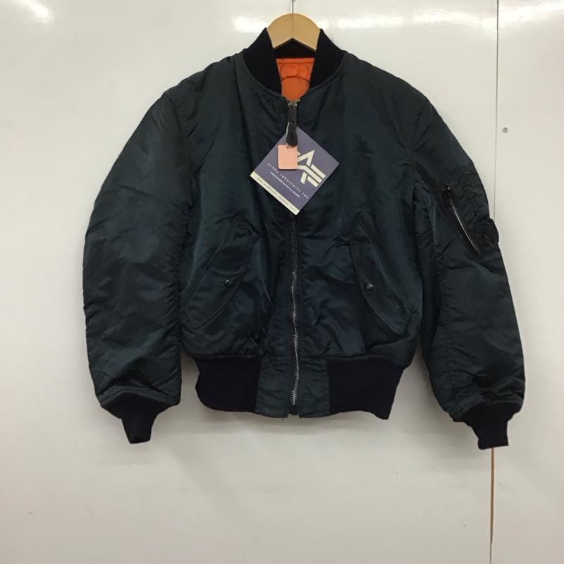 アルファインダストリー Alpha Industries ジャケット、上着 ジャンパー、ブルゾン ジップアップジャケット ナイロンジャケット アウター S 無地 紺 / ネイビー /  メンズ USED 古着 中古 10134061