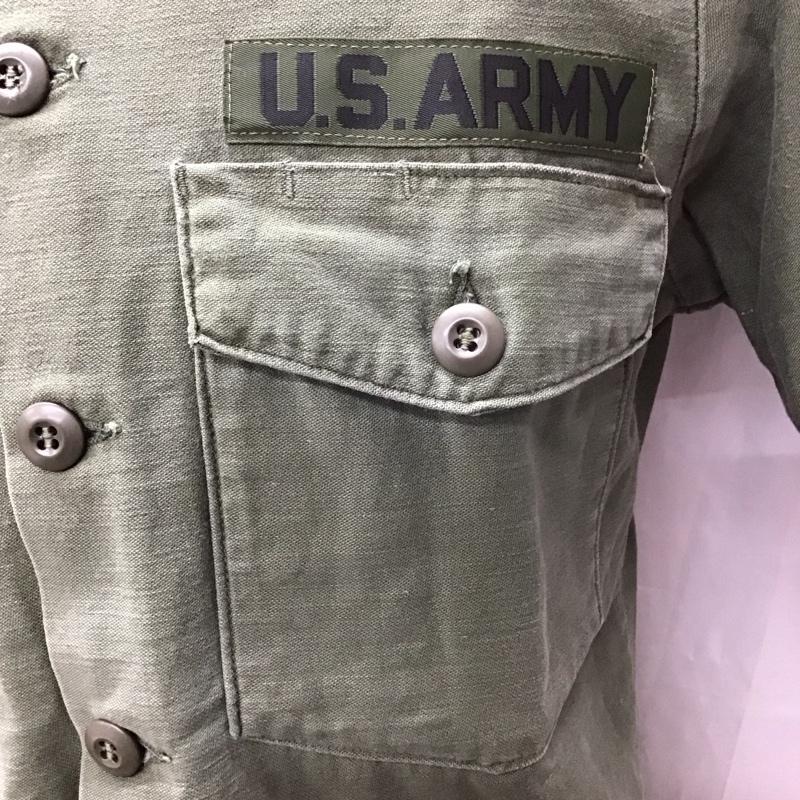 ミリタリー ミリタリー シャツ、ブラウス 半袖 半袖シャツ ミリタリーシャツ USARMY 古着 ロゴ、文字 カーキ / カーキ /  メンズ USED 古着 中古 10114120