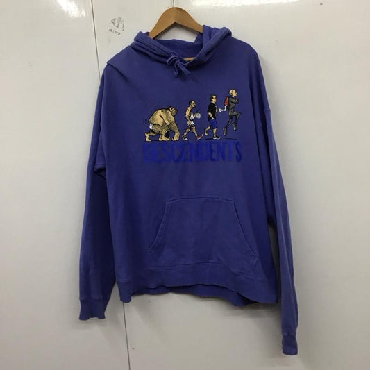 古着 USED パーカー 長袖 長袖パーカー プルオーバーパーカー スウェット バンド descendents L プリント 青 / ブルー /  メンズ USED 古着 中古 10129860