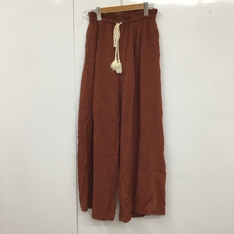 ミラオーウェン Mila Owen ボトムス ボトムス 09WFP192031 タッセル付きワイドパンツ 1 無地 茶 / ブラウン /  レディース USED 古着 中古 10129574