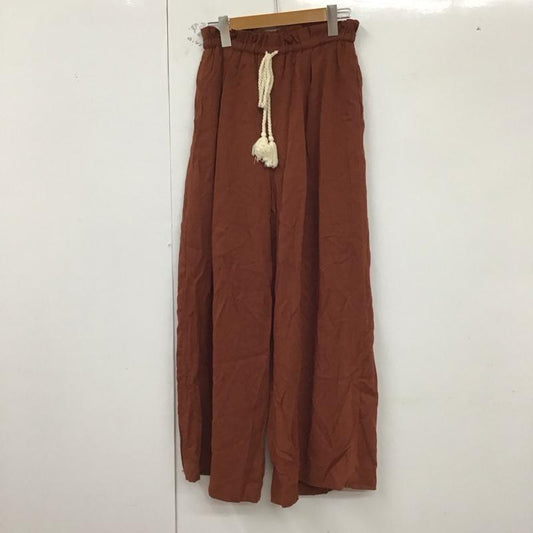 ミラオーウェン Mila Owen ボトムス ボトムス 09WFP192031 タッセル付きワイドパンツ 1 無地 茶 / ブラウン /  レディース USED 古着 中古 10129574