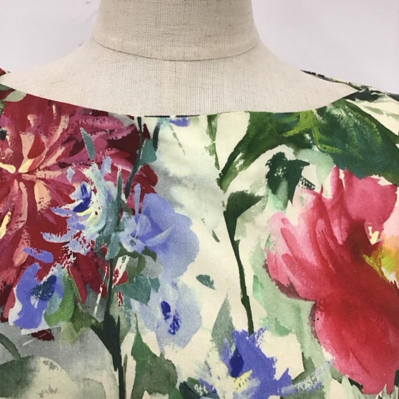 ザラ ZARA ワンピース ロングスカート 2313 717 330 半袖 ボートネック XS 花柄 マルチカラー / マルチカラー /  レディース USED 古着 中古 10111060