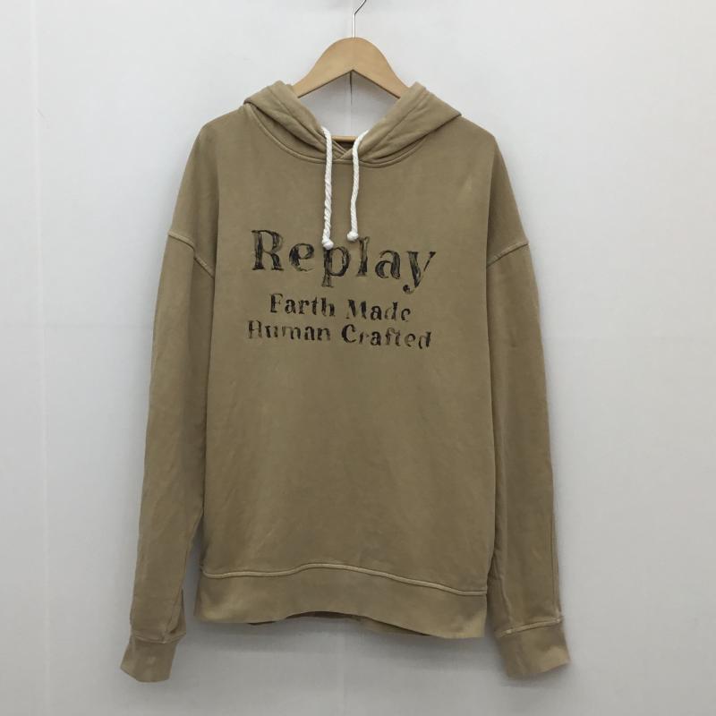 リプレイ REPLAY パーカー 長袖 REPLAY パーカー　M6157.000.23316E XL ロゴ、文字 茶 / ブラウン /  メンズ USED 古着 中古 10120878