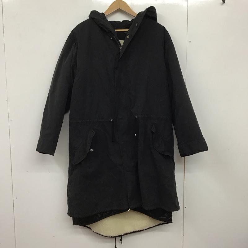 アダムエロペ ADAM ET ROPE  ジャケット、上着 ジャンパー、ブルゾン gvo-19030-b モッズコート ジップアップジャケット アウター L 無地 黒 / ブラック /  メンズ USED 古着 中古 10140308