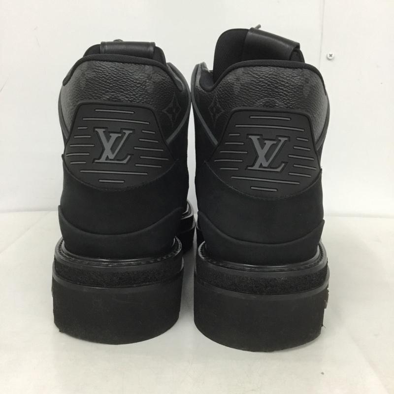 ルイヴィトン LOUIS VUITTON ブーツ ショートブーツ BM1220 オーベルカンフ ライン アンクルブーツ NBA 9 箱有 ロゴ、文字 黒 / ブラック /  メンズ USED 古着 中古 10146265