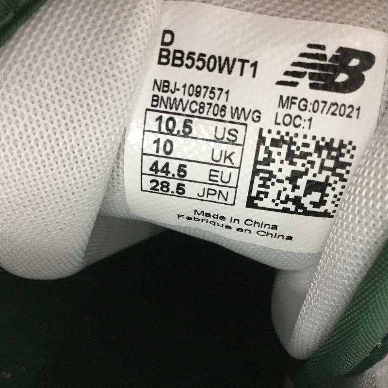 ニューバランス New Balance スニーカー スニーカー BB550WT1 28.5cm 箱有 28.5cm ロゴ、文字 白 / ホワイト / X 緑 / グリーン /  メンズ USED 古着 中古 10142710