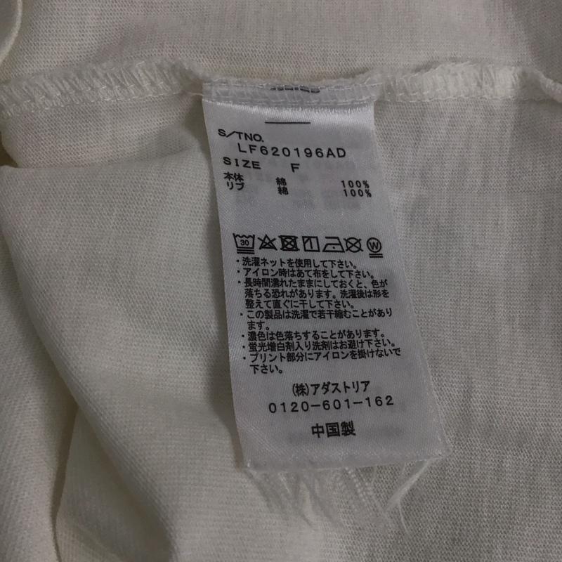 ローリーズファーム LOWRYS FARM Tシャツ 半袖 FREE ロゴ、文字 X プリント 白 / ホワイト /  レディース USED 古着 中古 10150173