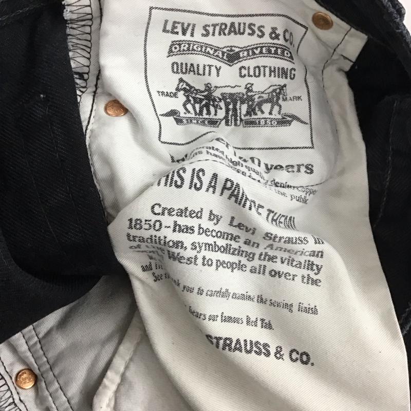 リーバイストラウスアンドコー Levi Strauss & co. パンツ デニム、ジーンズ デニムパンツ スリムパンツ カジュアルパンツ 90s ユーロ スペイン製 33インチ 無地 黒 / ブラック /  メンズ USED 古着 中古 10137502
