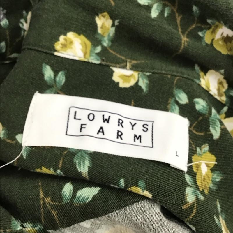 ローリーズファーム LOWRYS FARM ワンピース ロングスカート LF718013TK 開襟 オープンカラー 半袖 L 花柄 緑 / グリーン /  レディース USED 古着 中古 10120930