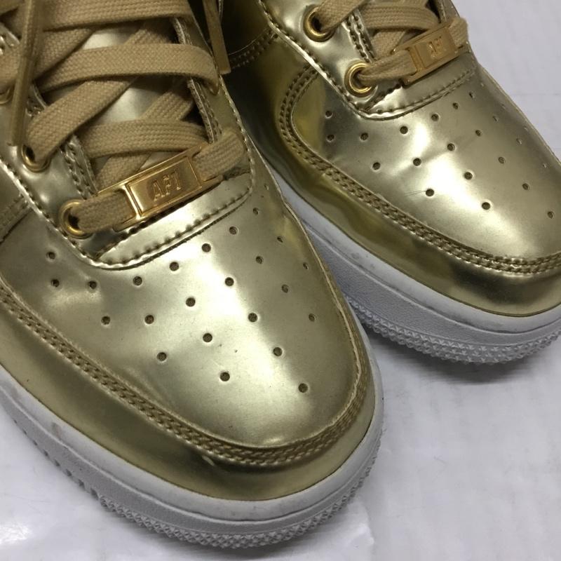 ナイキ NIKE スニーカー スニーカー CQ6566-700 WMNS AIR FORCE 1 SP 24.5cm 24.5cm ロゴ、文字 金 / ゴールド /  レディース USED 古着 中古 10113516