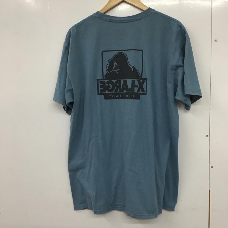 エクストララージ XLARGE Tシャツ 半袖 半袖カットソー プリントTシャツ クルーネックカットソー L プリント 水色 / ライトブルー /  メンズ USED 古着 中古 10132563